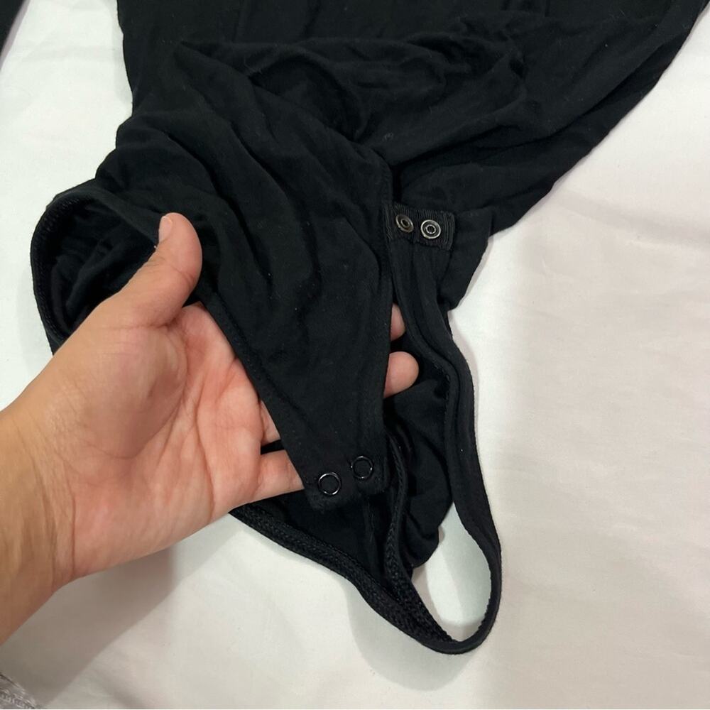 Aritzia Wilfred Long Sleeve Basic Solid Black Bod… - image 4